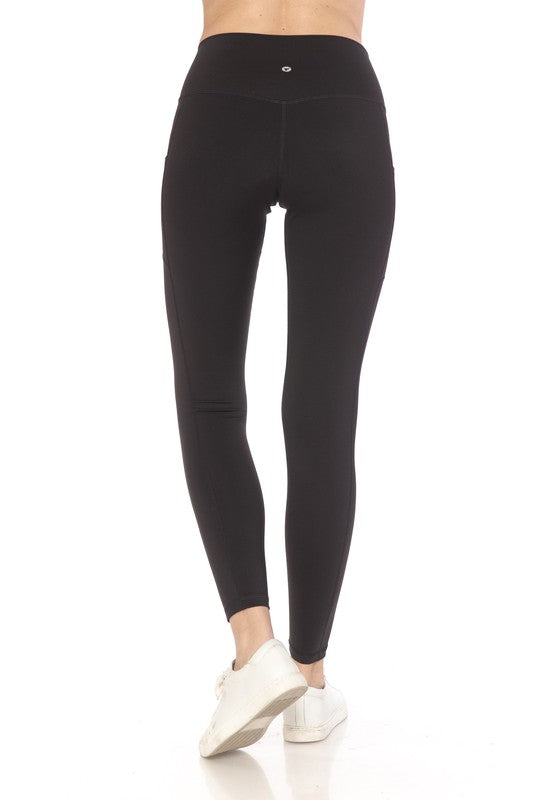 Nylon Active Leggings with Side Pockets