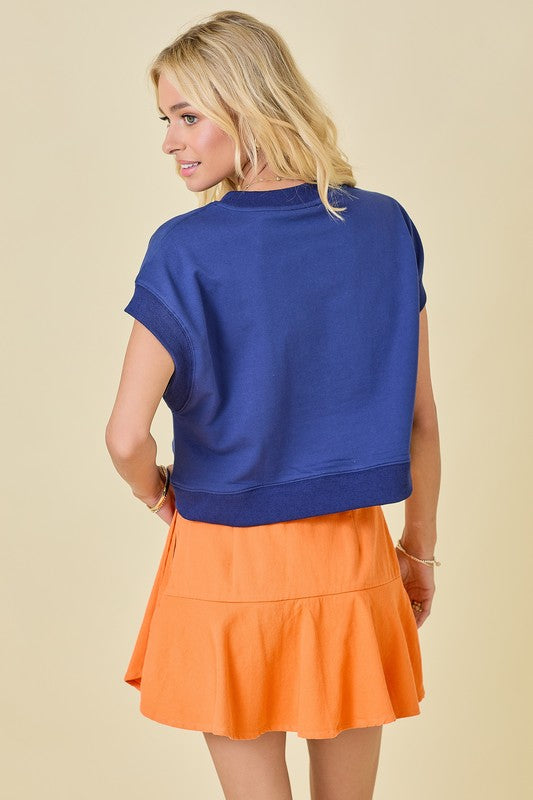 Gameday Cropped Terry Top
