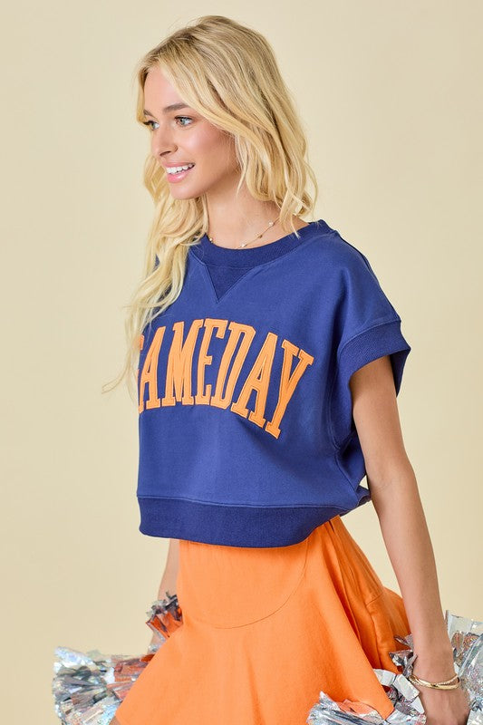 Gameday Cropped Terry Top