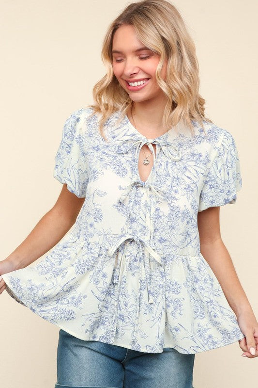Bow tie blouse
