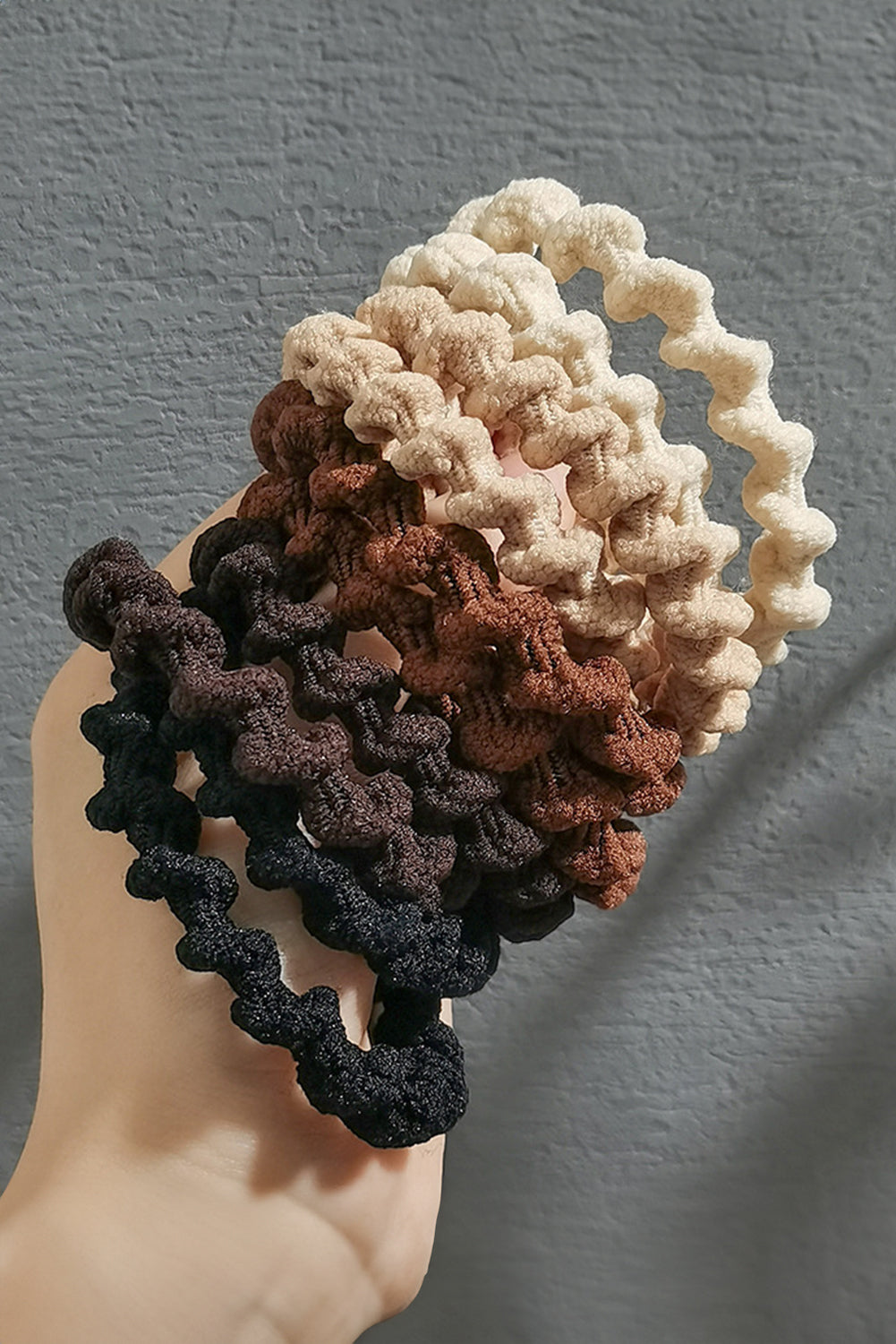 Smiley Face Braided Hair Ties (Set of 5)
