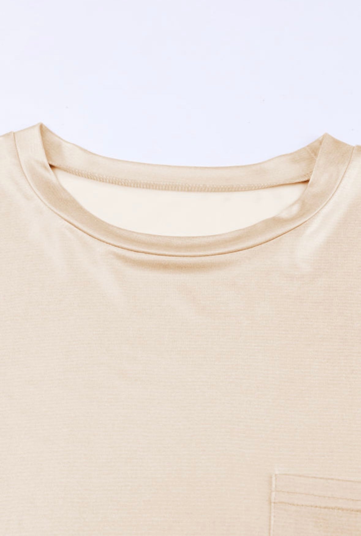 Apricot Loose Fit Tee with chest Pocket