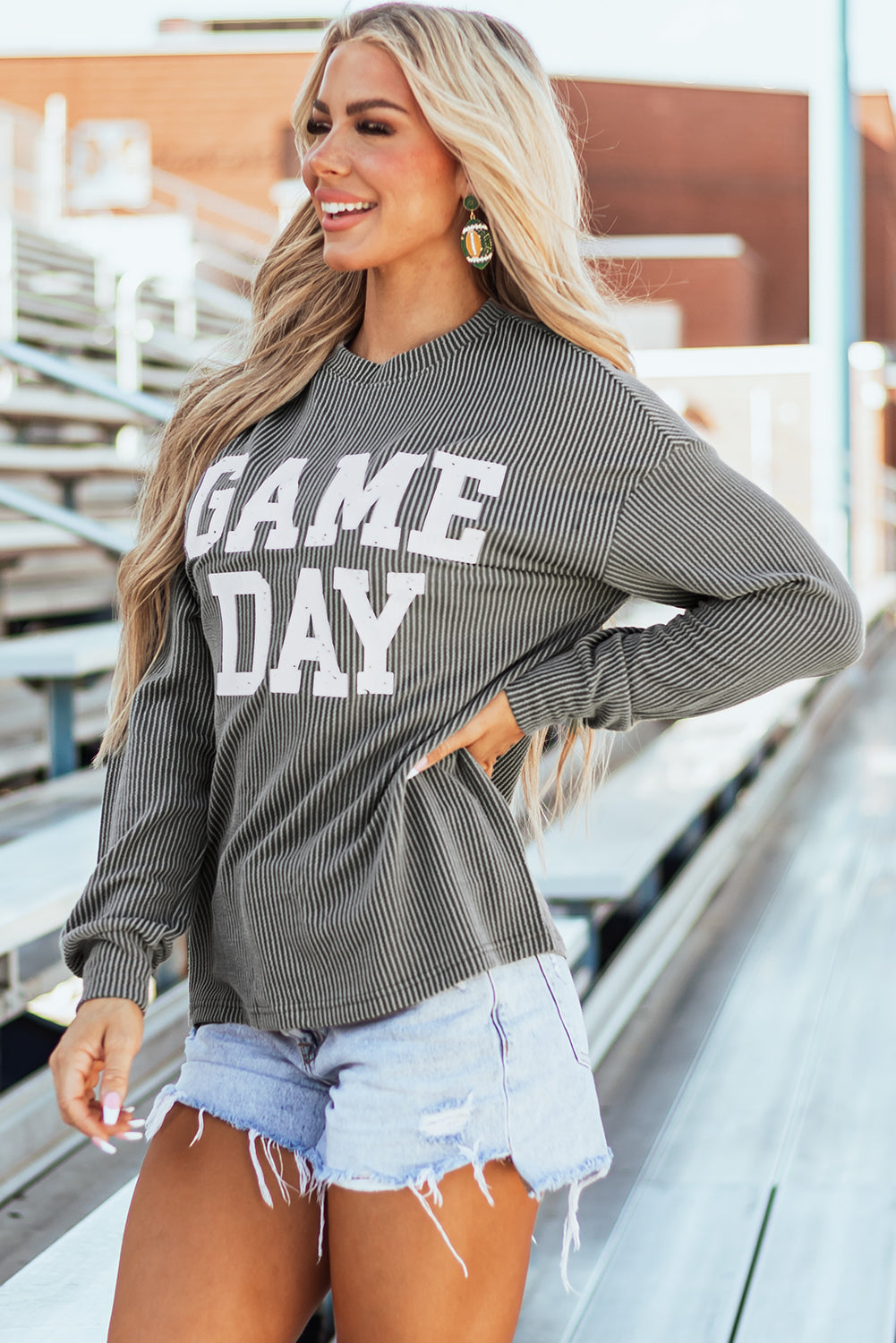Corded GAME DAY Long Sleeve Top