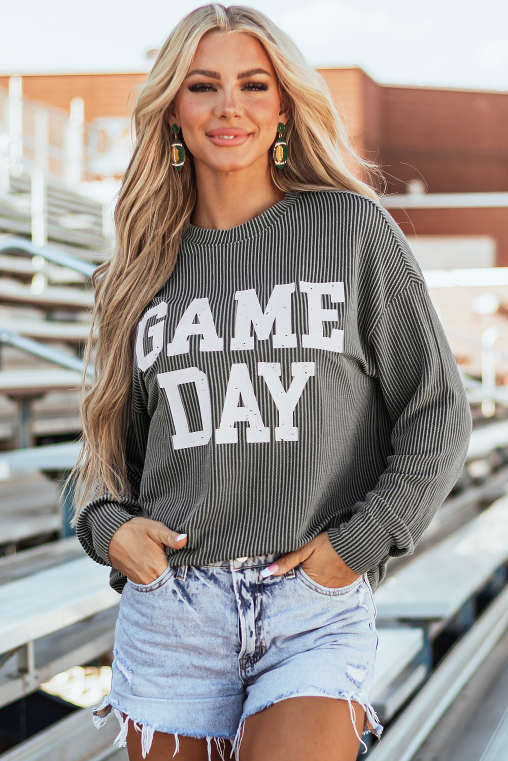 Corded GAME DAY Long Sleeve Top