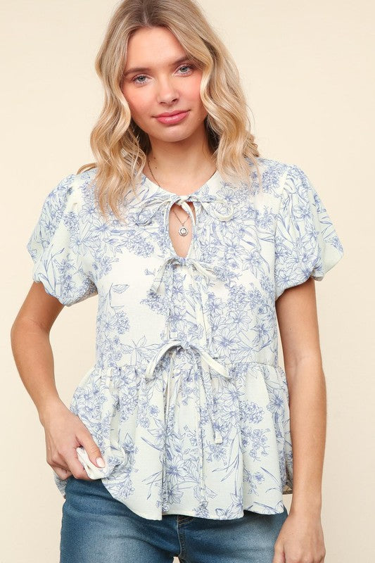 Bow tie blouse