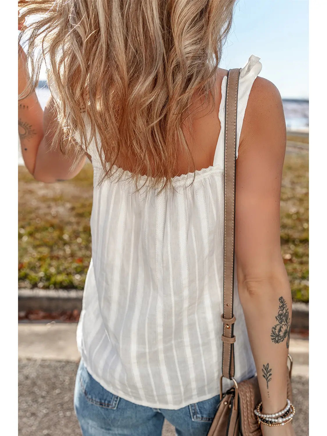 Lace Ruffled Tank