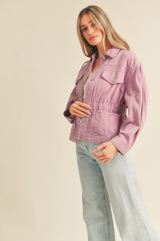 Lavendar Denim Jacket