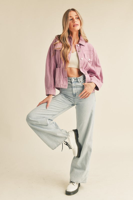 Lavendar Denim Jacket