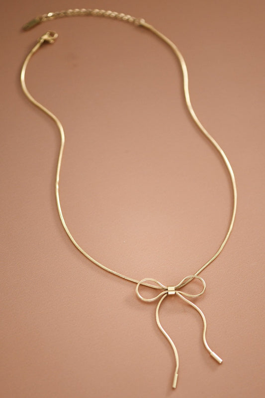 Chain Bow Necklace