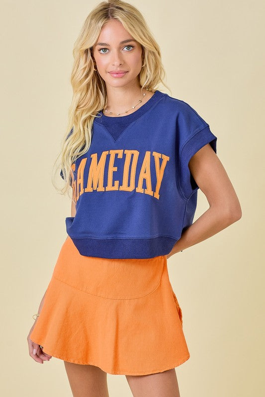 Gameday Cropped Terry Top