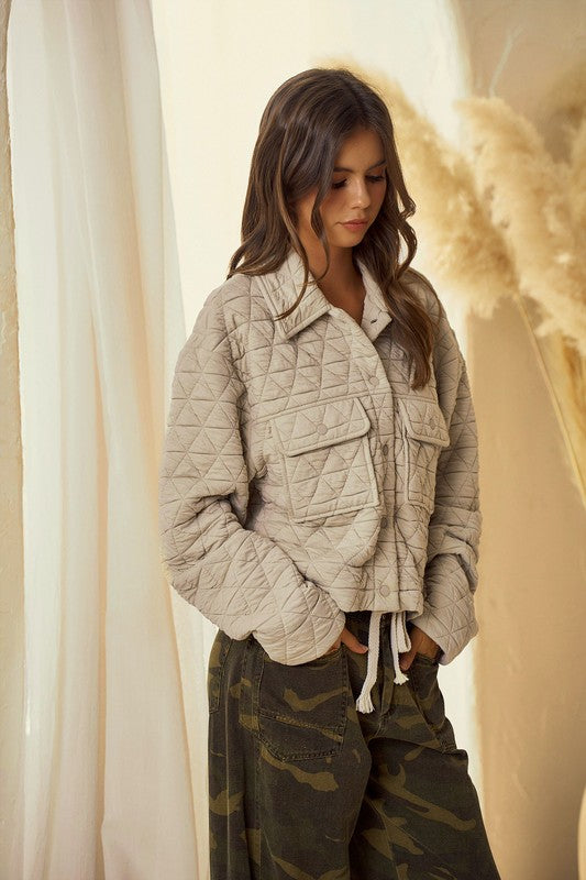 Quilted Collared Jacket