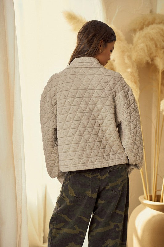 Quilted Collared Jacket