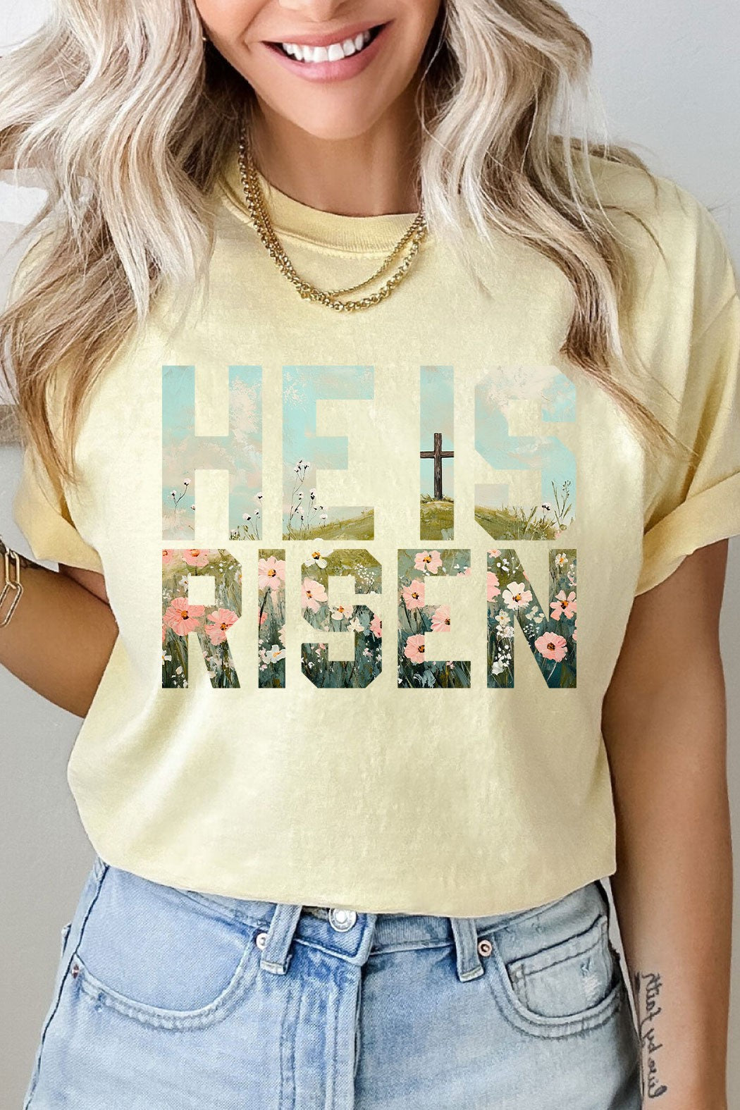He Is Risen Tee