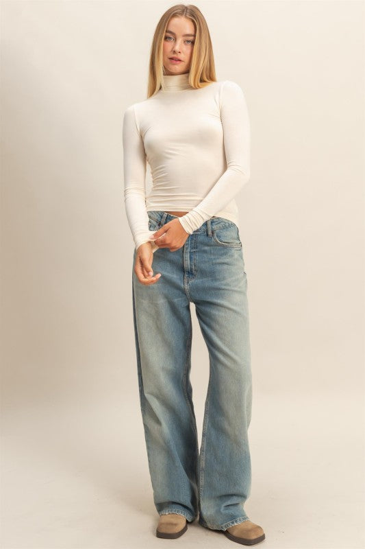 Cream Turtleneck