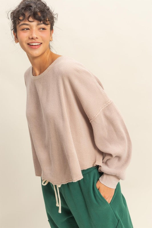 Waffle Knit Top