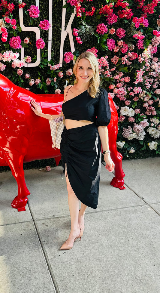 Black One-Shoulder Dress