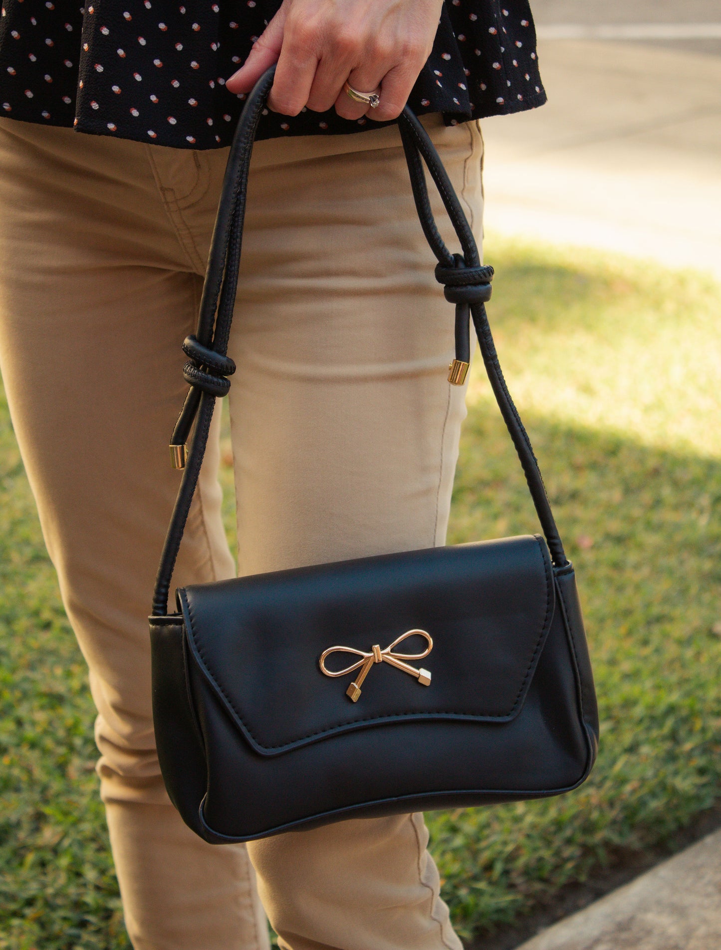 Black Bow Accent Bag