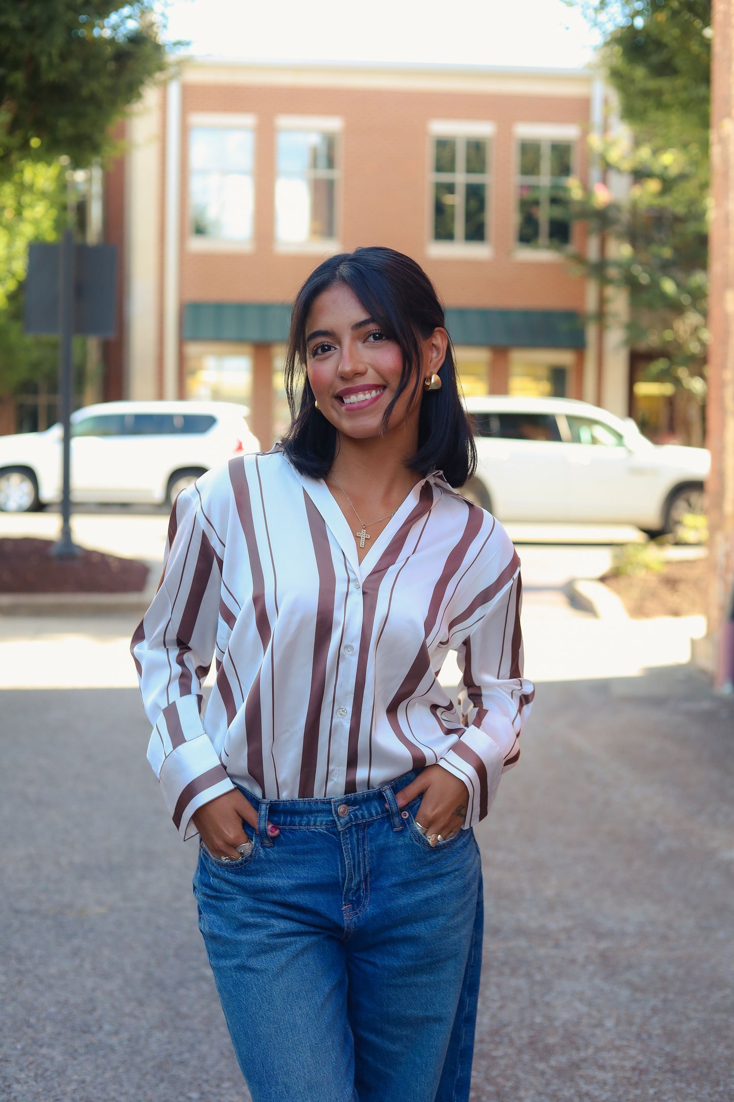 Striped Button Down Shirt