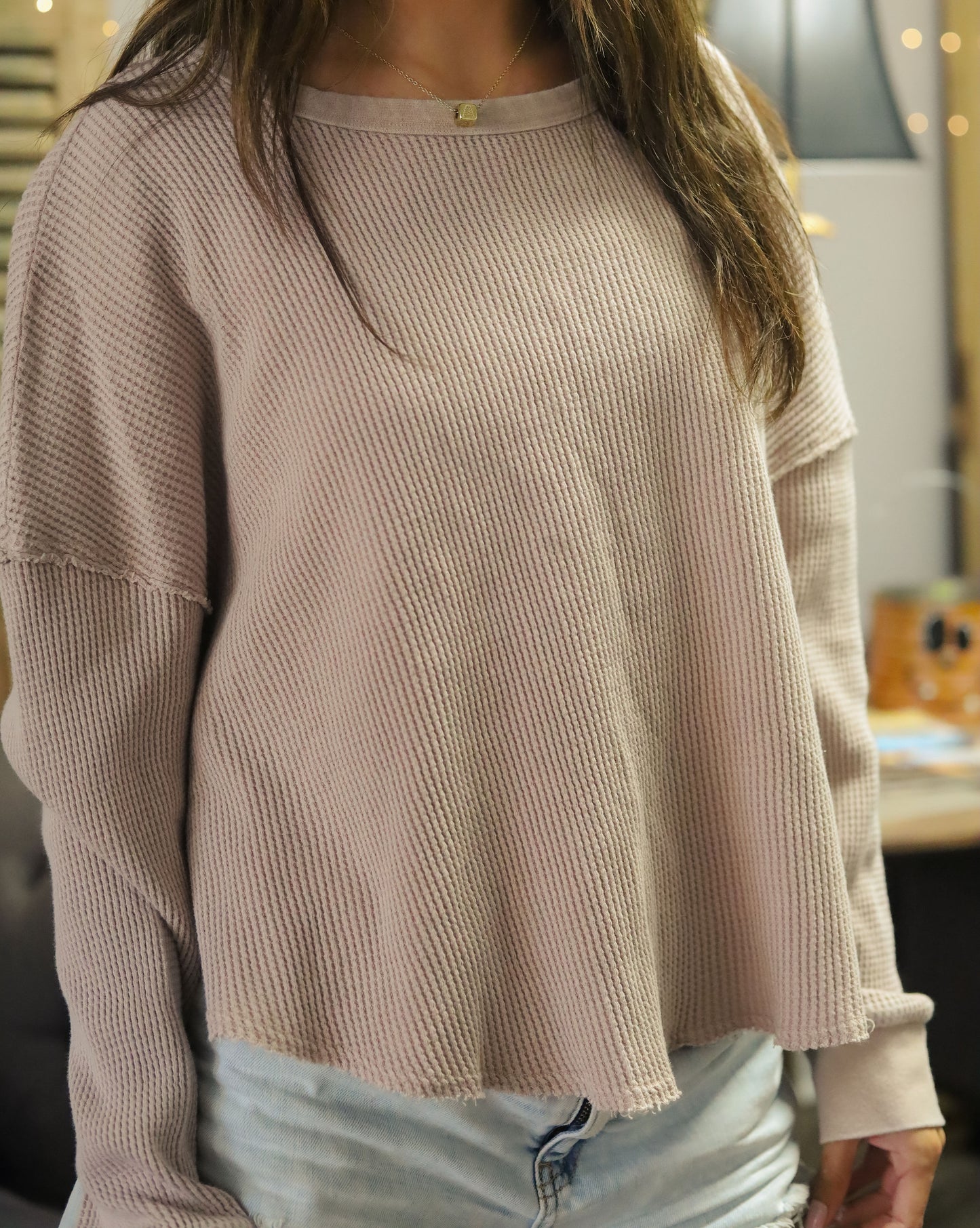 Waffle Knit Top