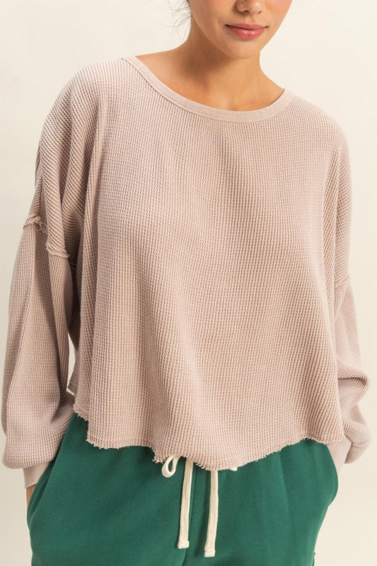 Waffle Knit Top